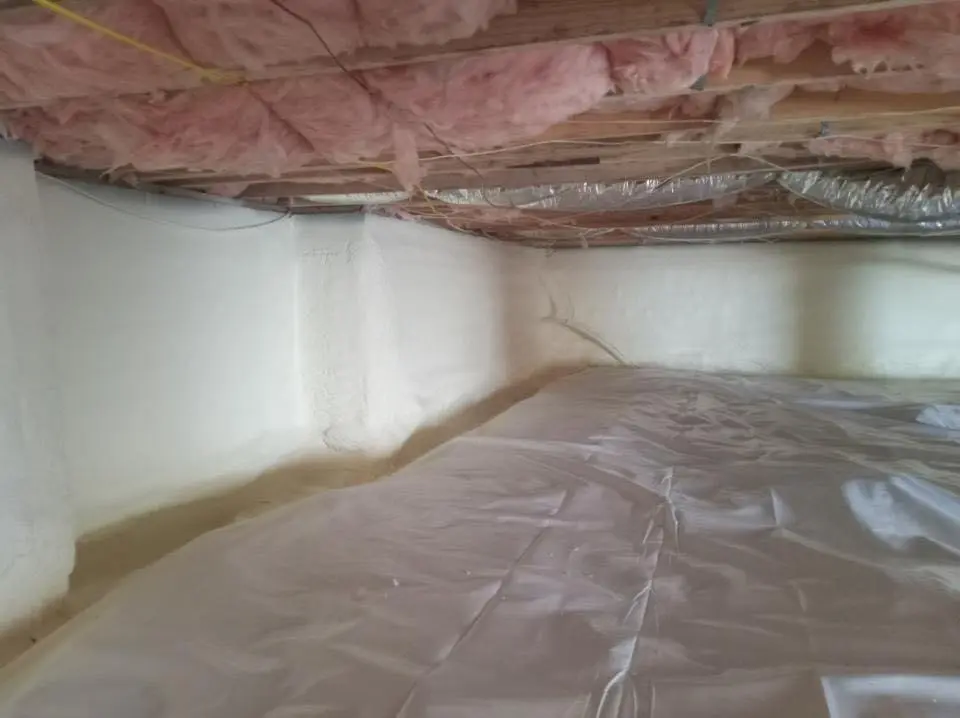 Crawl space encapsulation with closed-cell spray foam for Attic Insulation in West St. Paul